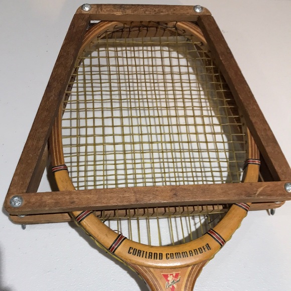 Antique Cortland Commander Wooden Tennis Racket - Picture 1 of 10